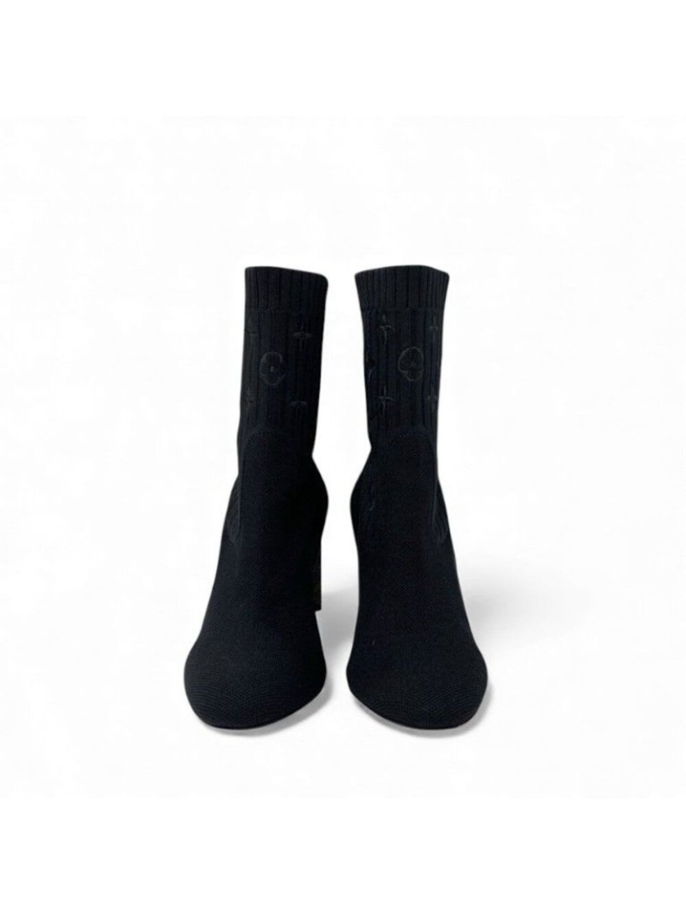 Louis Vuitton Silhouette Line Monogram Boots Short Shoes Fabric Leather - Picture 2 of 9